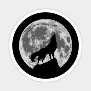 Halloween Moon Wolf Magnet